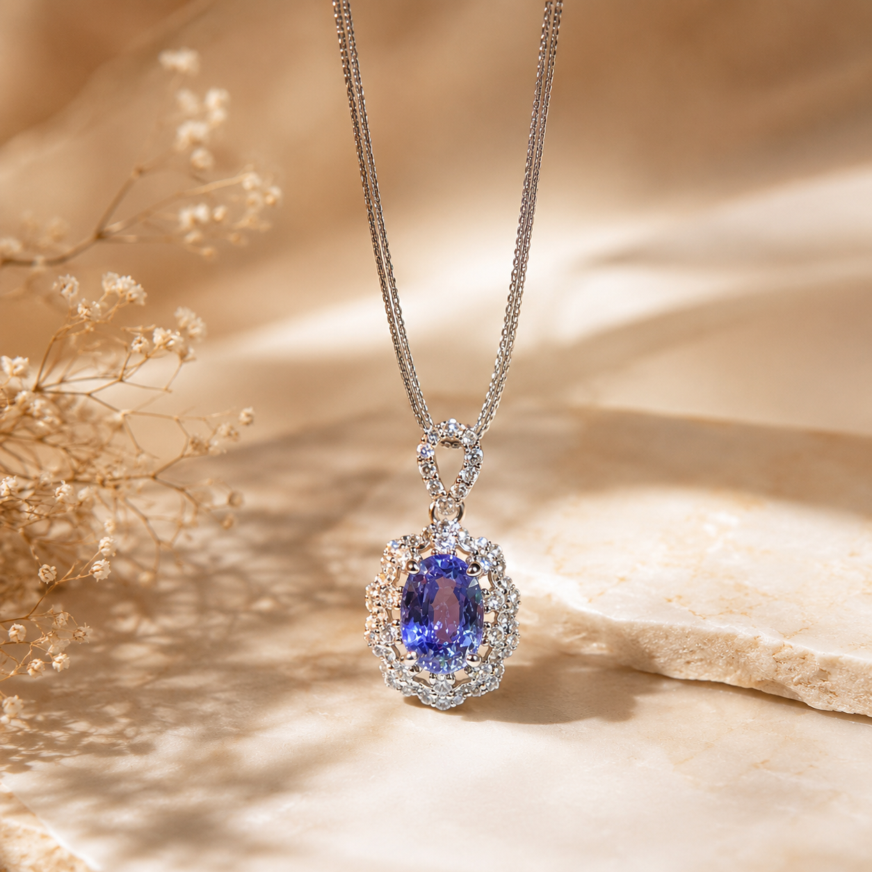 Sri Lankan Blue Sapphire Necklace