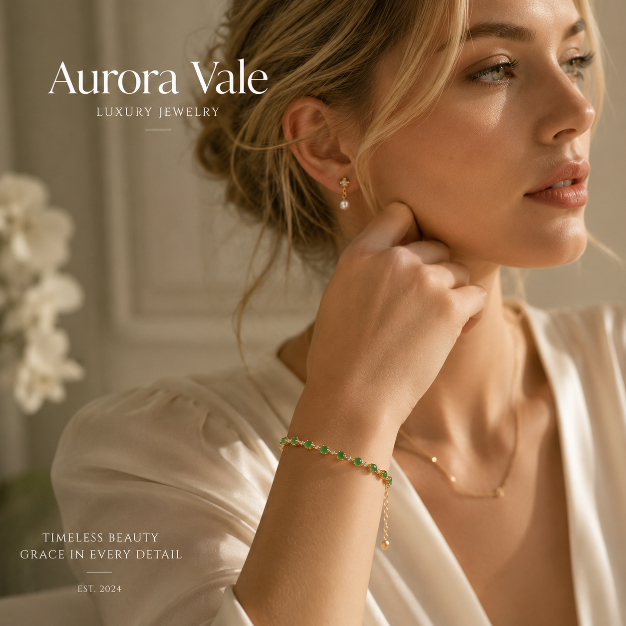 Natural Jadeite & Diamond Bracelet