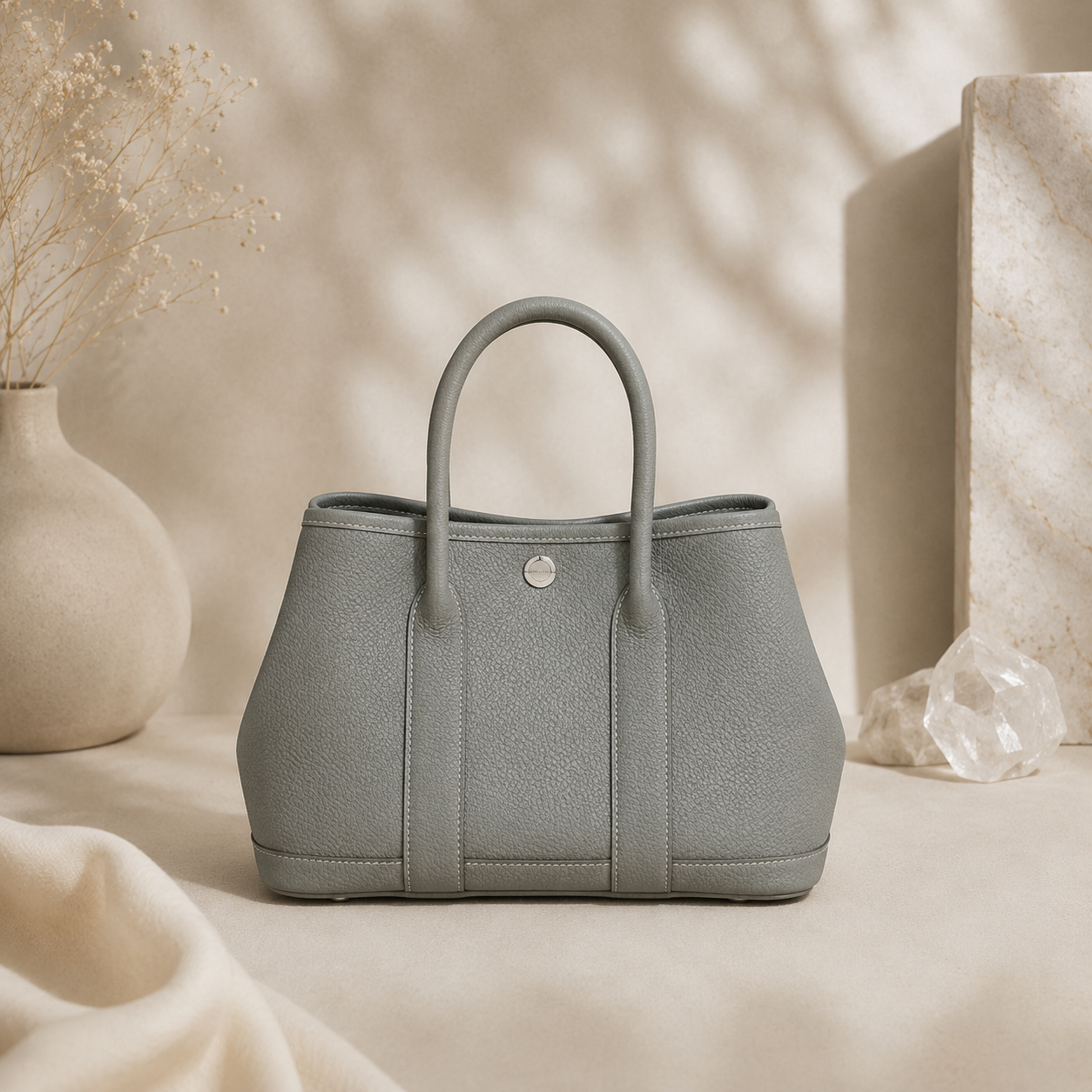 Premium Hand-Stitched Togo Leather Tote