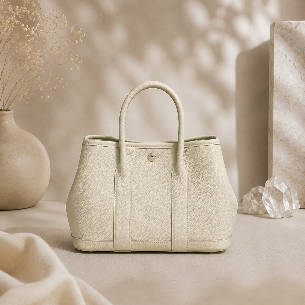Premium Hand-Stitched Togo Leather Tote